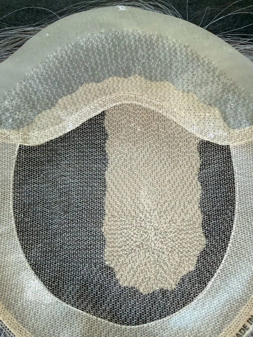 Salt and pepper gray human hair blend topper unit - unisex